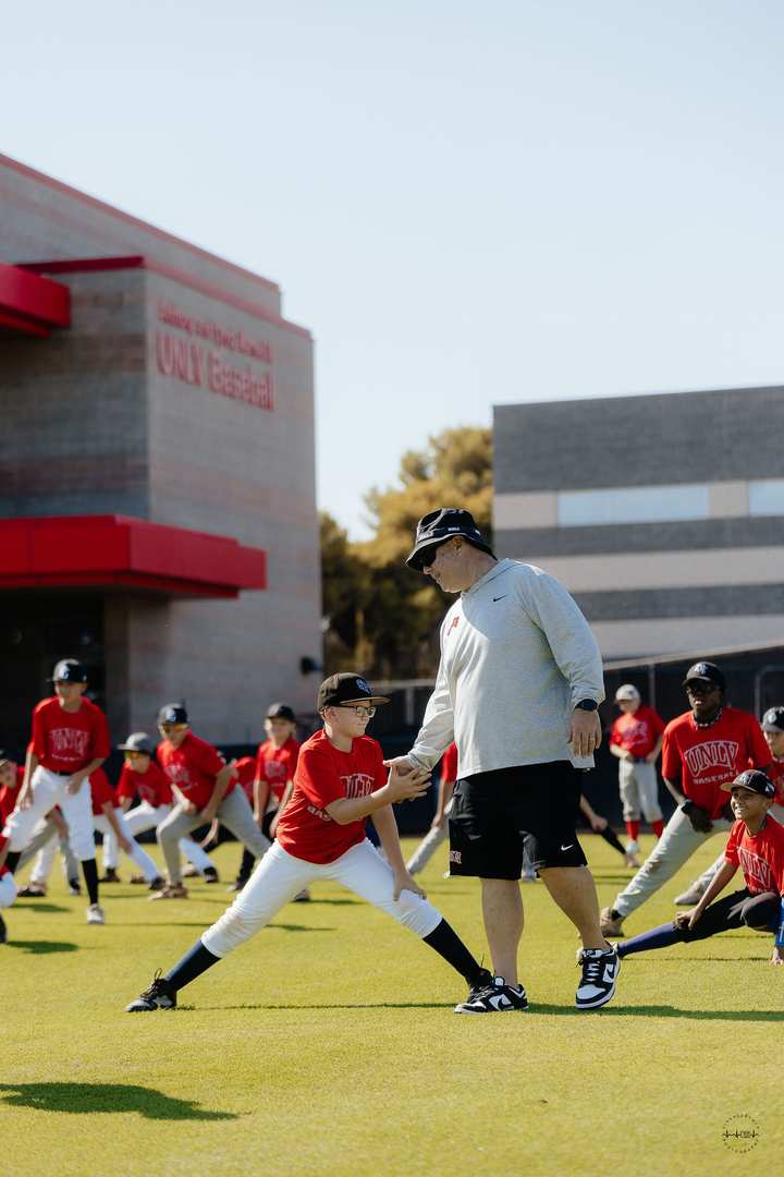 UNLV Head Baseball Coach Nick Garritano at camp